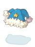 Blue Pigtail Santa Hat Costume [0]