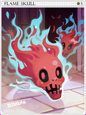 Flame Skull Card