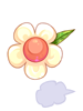 Costume Romantic White Flower [0]