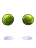 Costume Hair in a Bun(Green) [0]