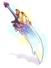 Two-Handed Chrome Metal Sword [0]