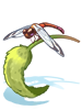 Dragonfly Sitting Foxtail Staff [1]
