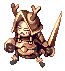 Gold Two-Horn Scaraba